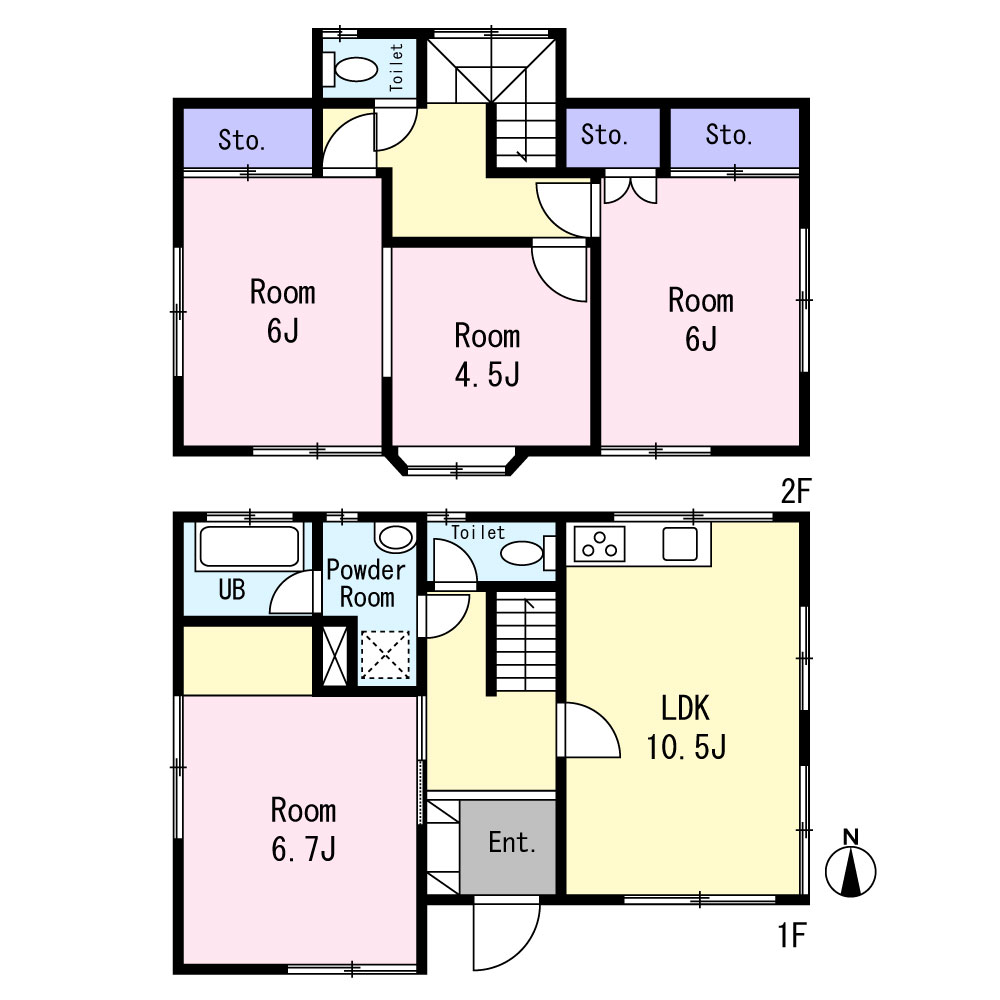 2階建て・間取り図