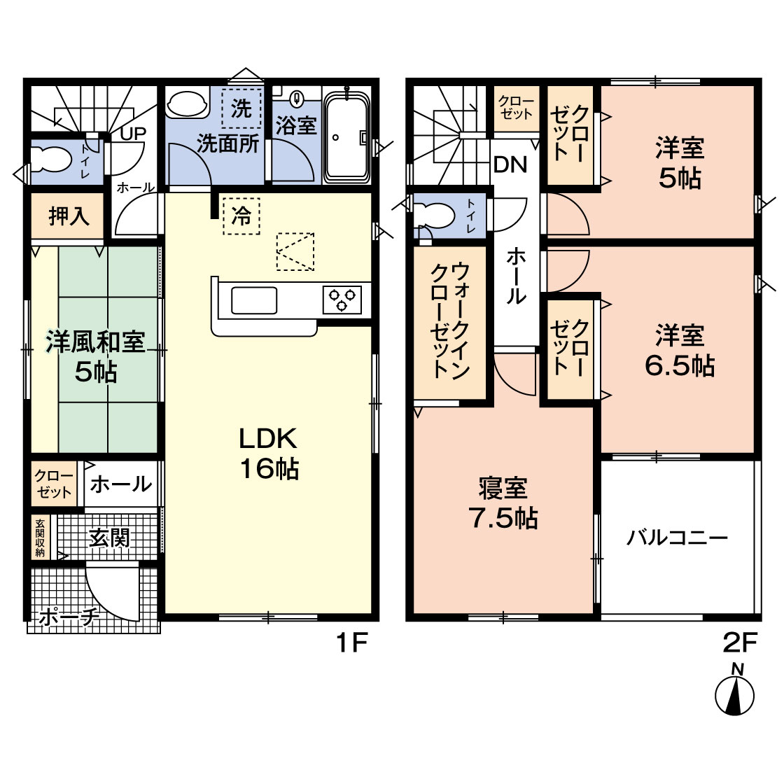 2階建て・間取り図