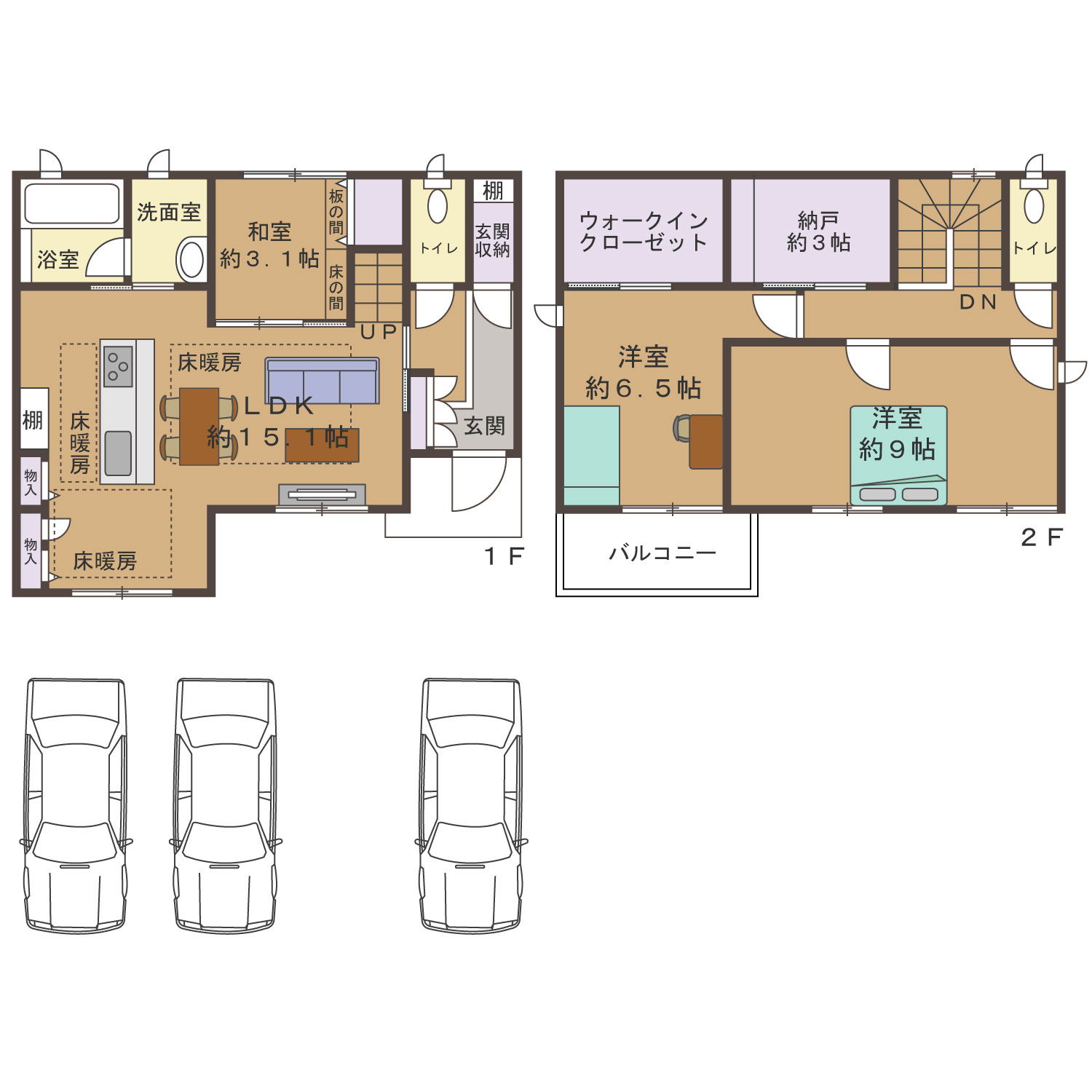 2階建て・間取り図