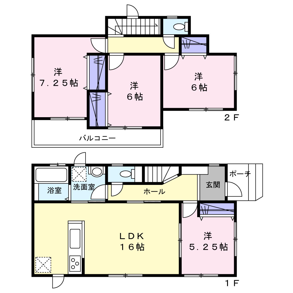 2階建て・間取り図