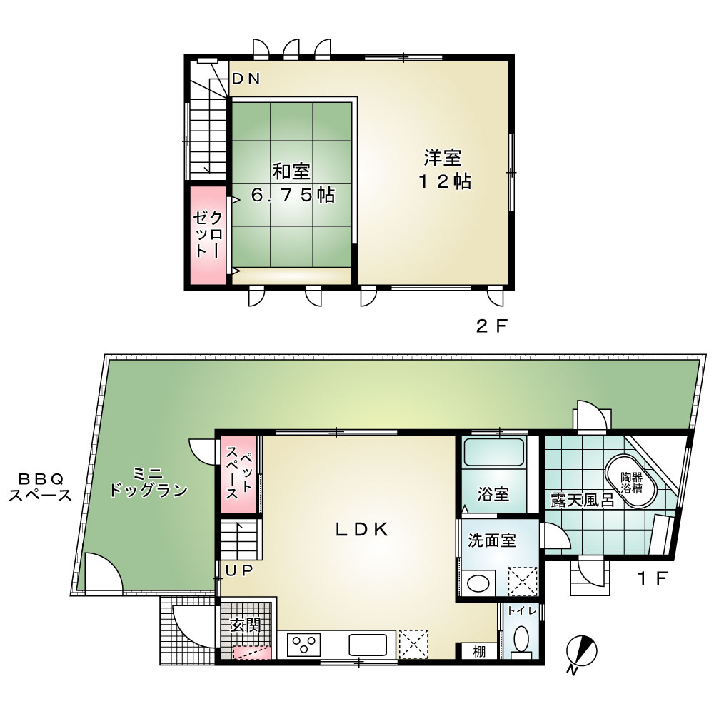 2階建て・間取り図