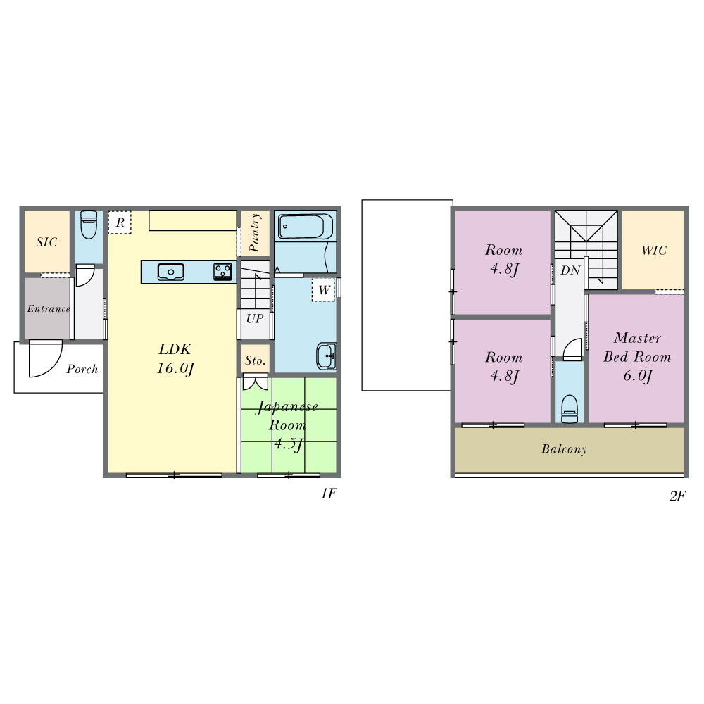 2階建て・間取り図