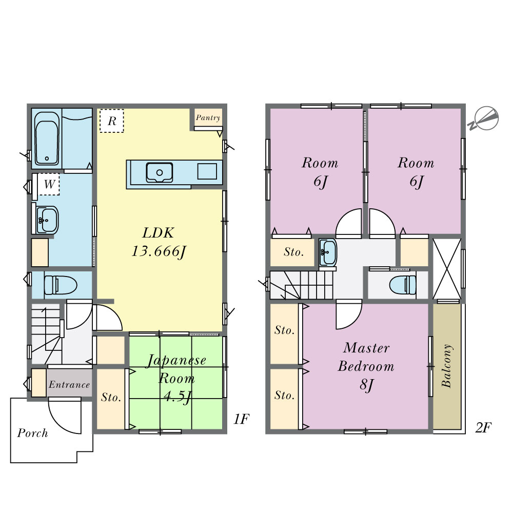 2階建て・間取り図