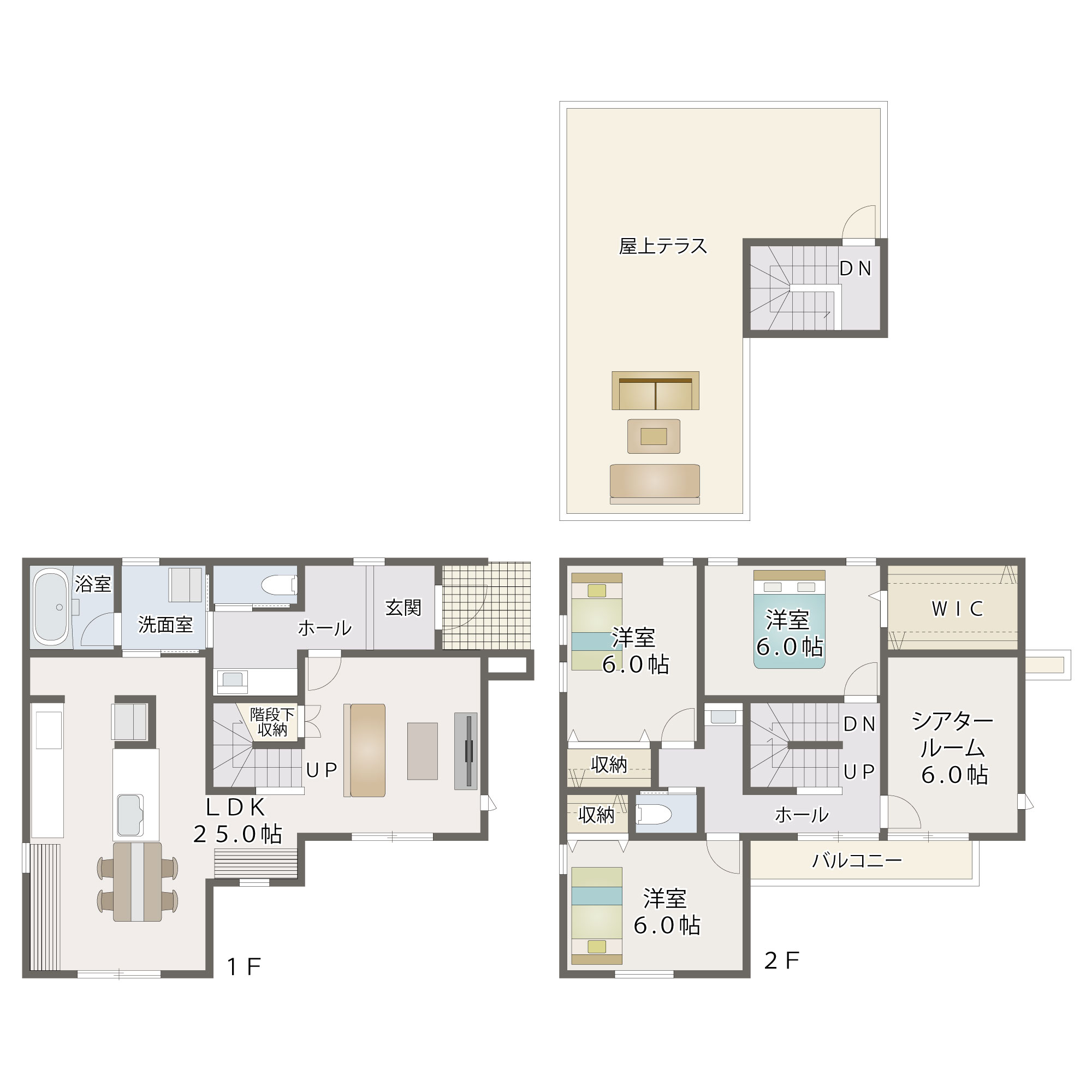 3階建て・間取り図