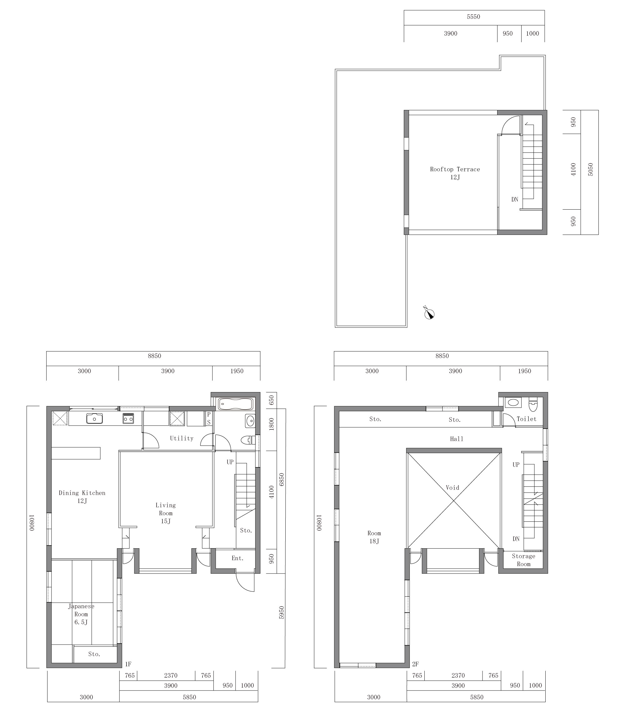 3階建て・間取り図